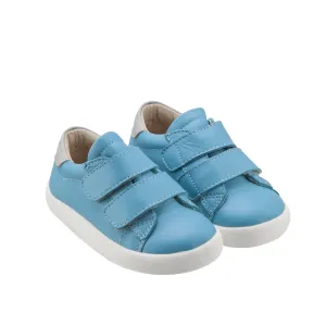 Old Soles Baby Toddy Leather Sneakers in Turquoise / Grey