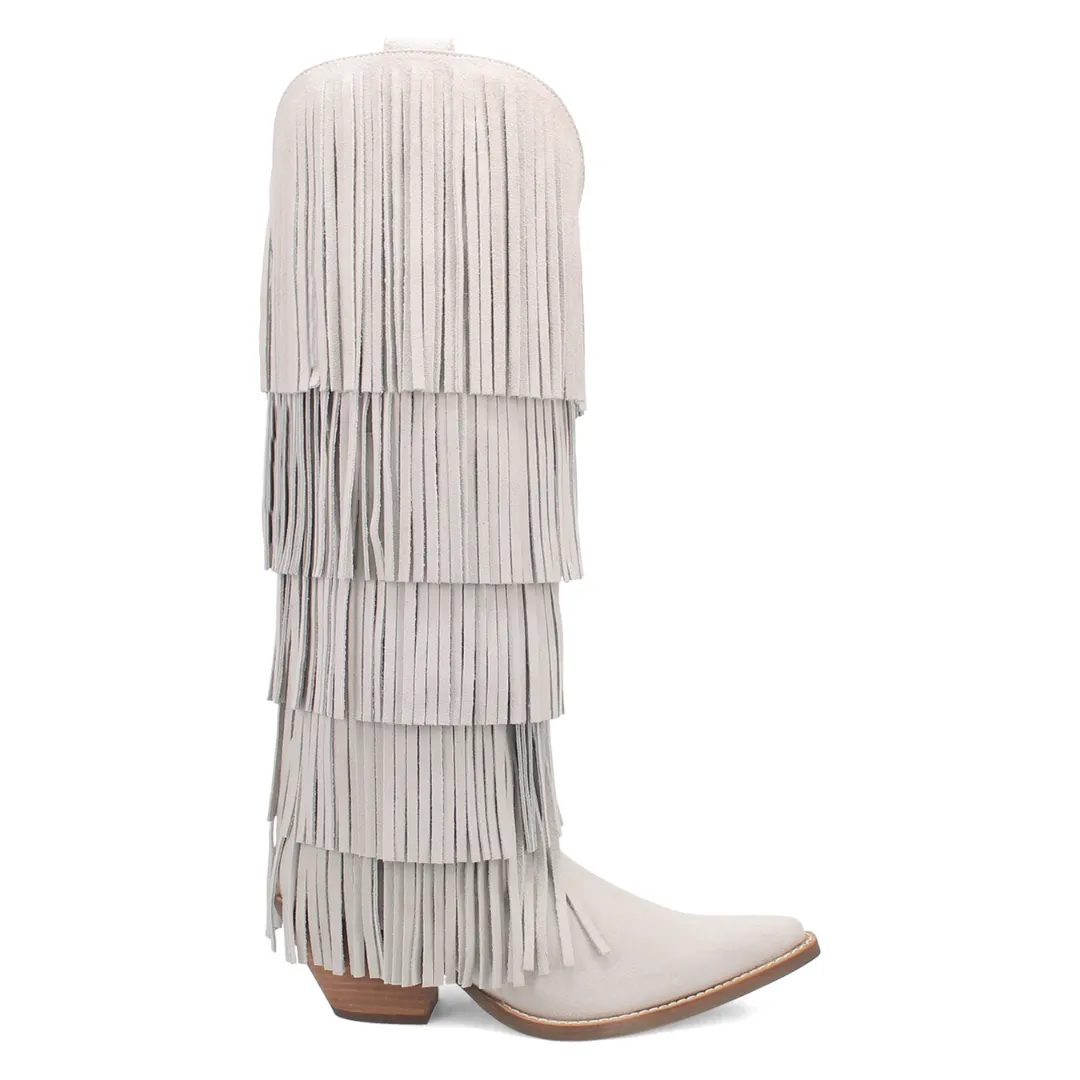 Online Exclusive | Dingo | Wild Child Suede Leather Boot in White **PREORDER