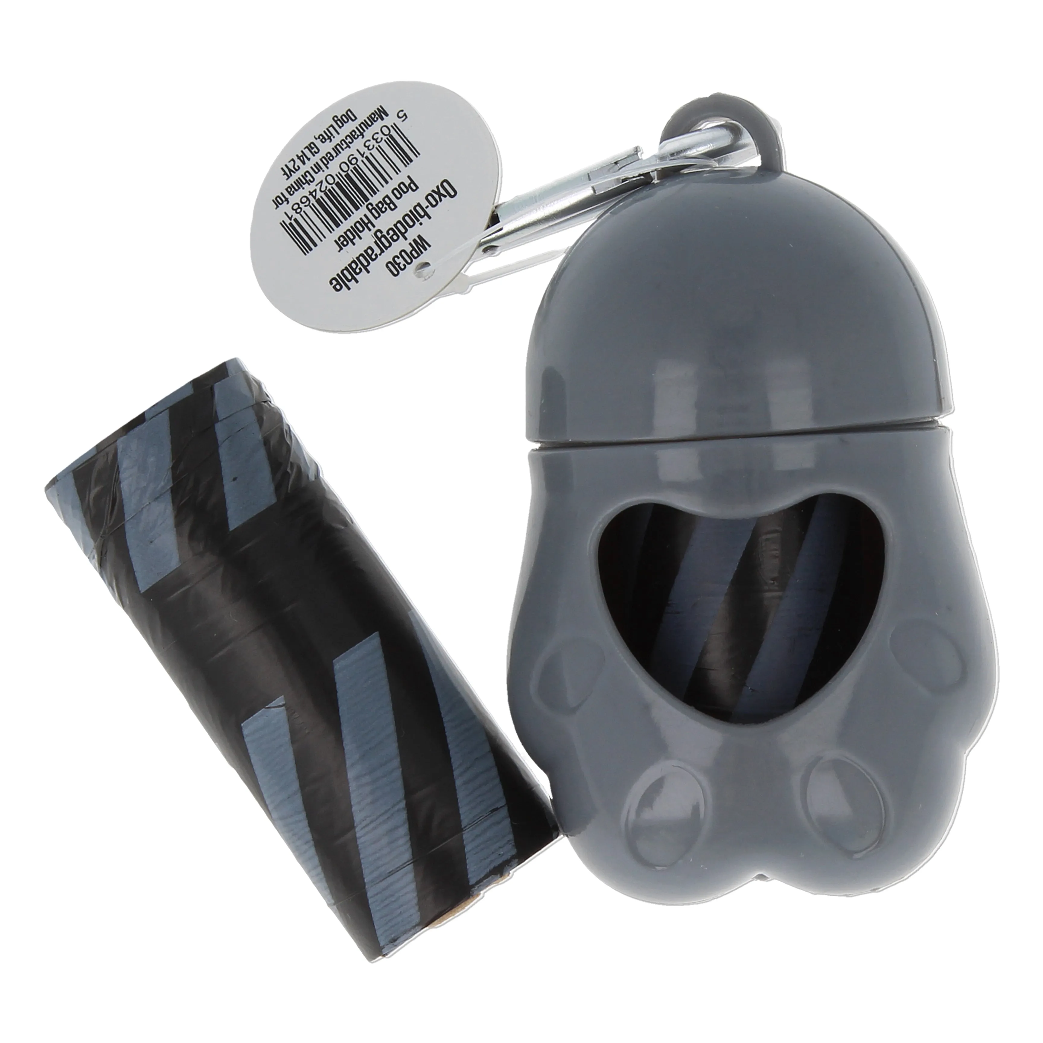 Poop Bag Dispenser with Biodegradeable Poop Bags