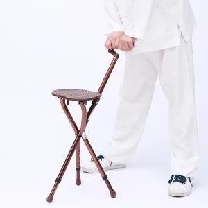 Portable Walking Cane Seat Heavy Duty & Foldable