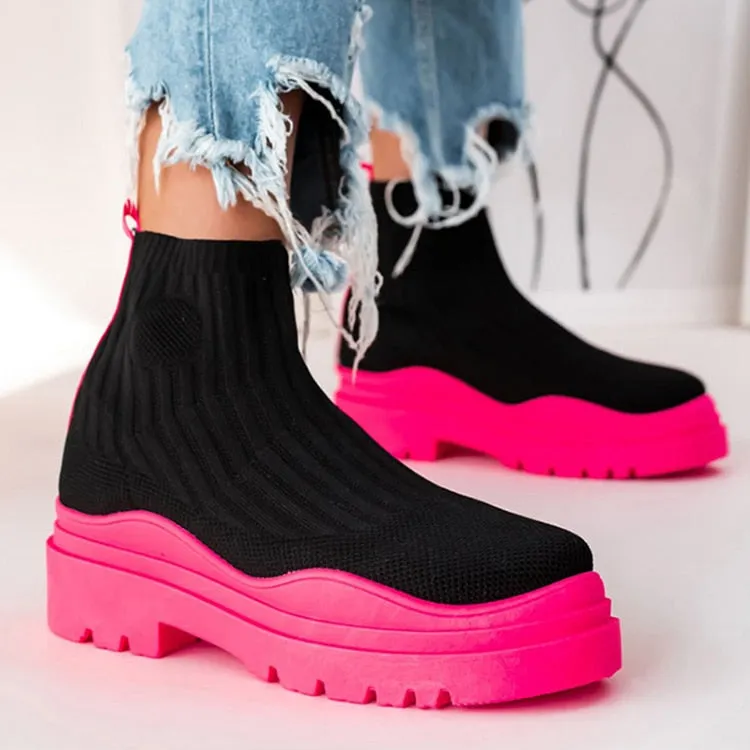 Purpdrank - Shoes For Women Fashion Socks Sneakers With Heels Sports Shoes Zapatillas Mujer Slip On Platform Shoes Casual Sneaker Female