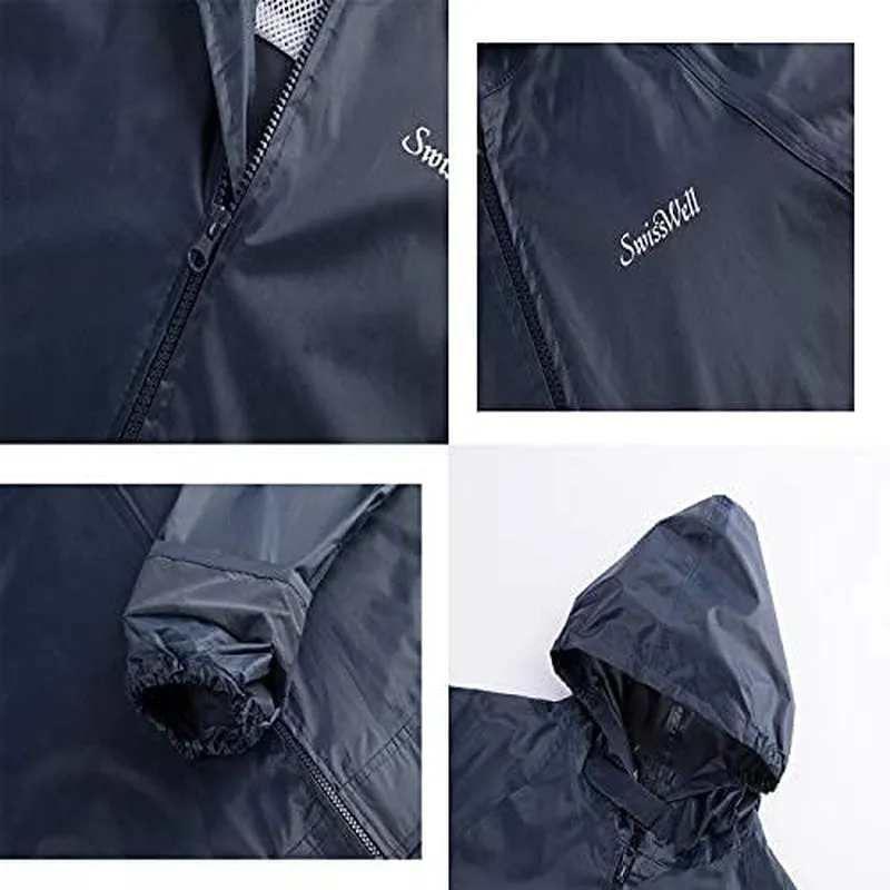 "Enhance Your Comfort and Style with the Men's Waterproof Rain Suit - Ideal for Golfing, Hiking, Traveling, and Running"