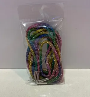 Rainbow Rhinestone Shoelaces