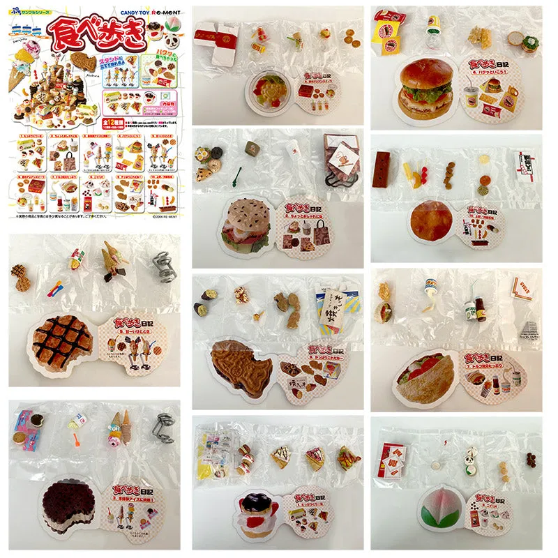 Rare 2006 Re-Ment Street Food, Eat While Walking Full Set of 10 pcs (JP Ver)