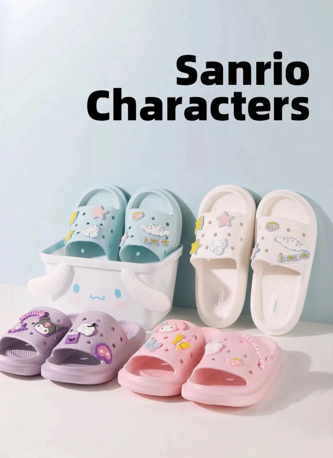 Sanrio x Miniso Cinnamoroll Blue and White DIY Female Slippers