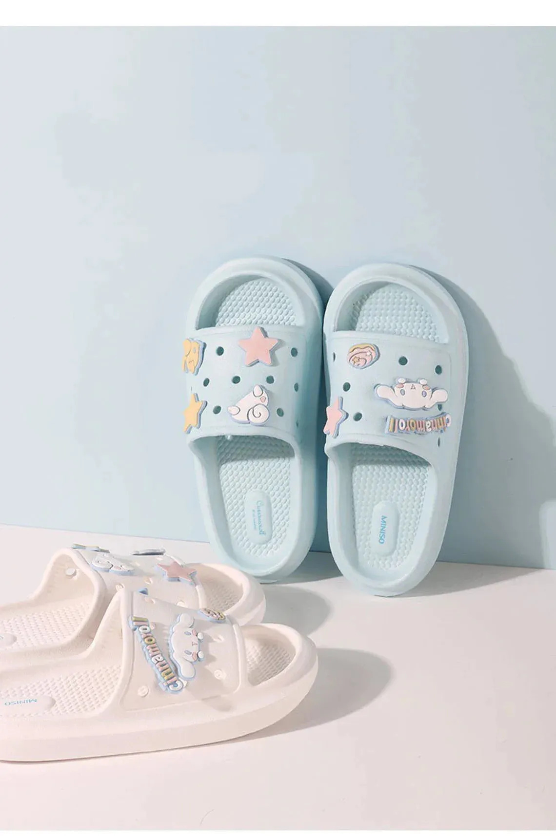 Sanrio x Miniso Cinnamoroll Blue and White DIY Female Slippers