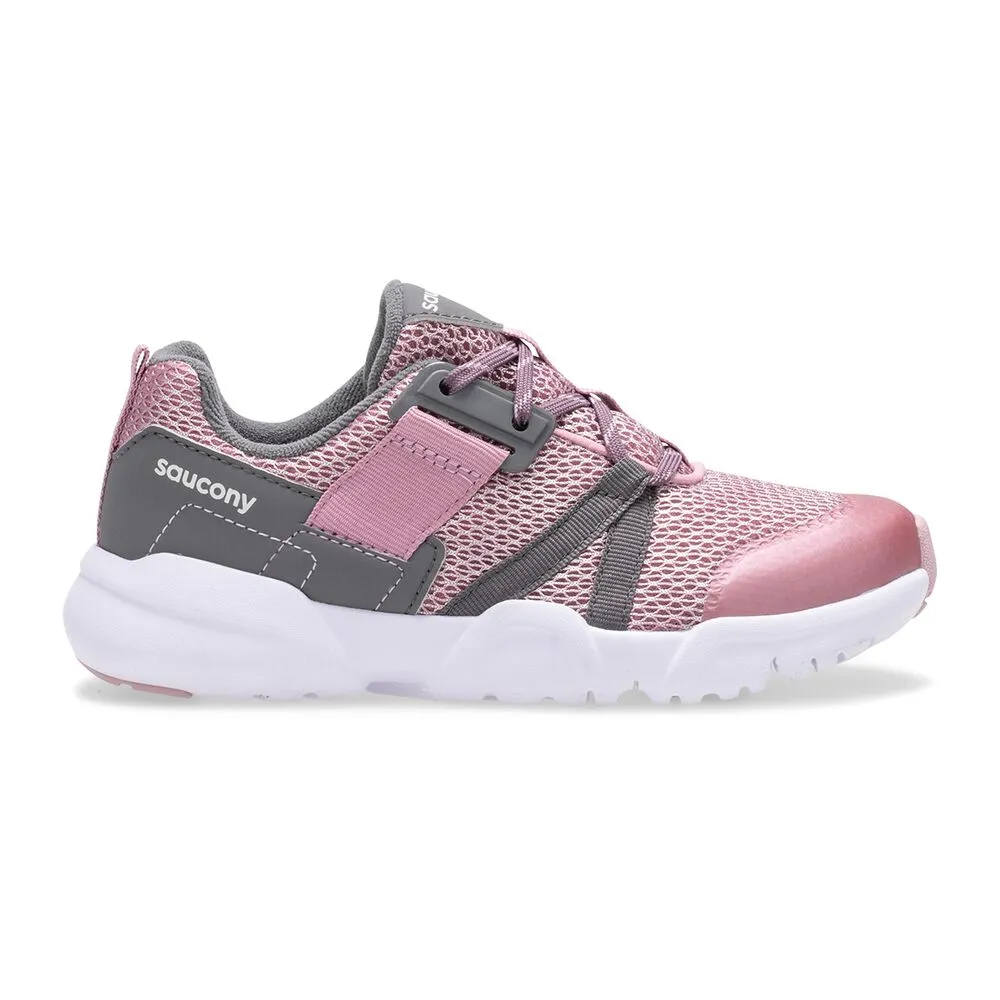 Saucony Blush/Grey Vertex Children’s Lace Sneaker