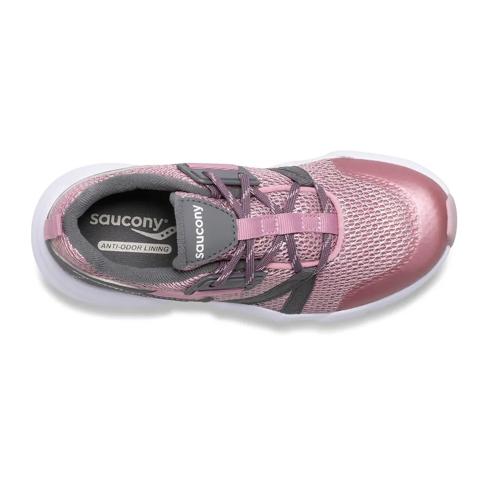 Saucony Blush/Grey Vertex Youth Lace Sneaker