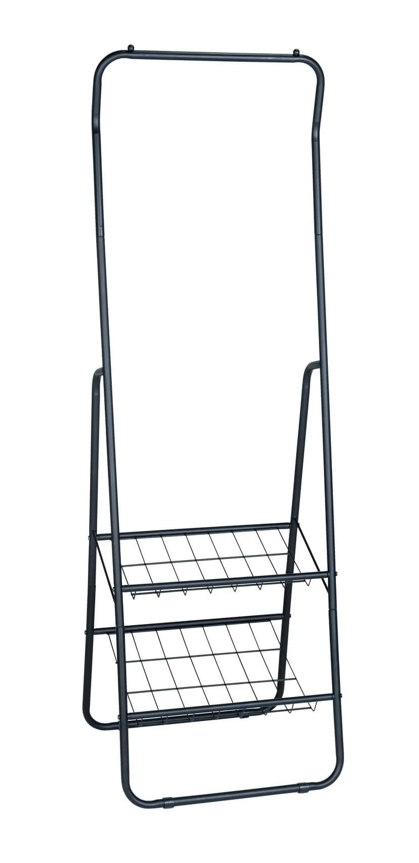 Shiva Mini 2 Shelf Clothes Rack Matte Black