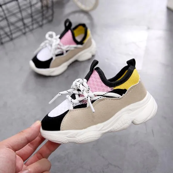 Spring Autumn Children Casual shoes Mesh Breathable Soft Running  Outdors