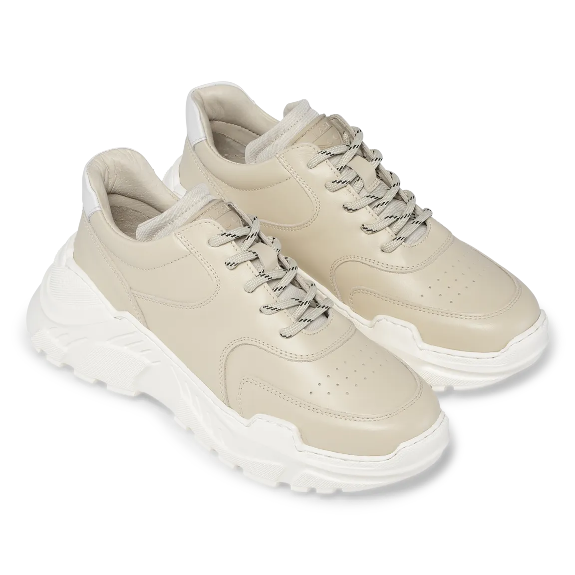 Sprint Leather Cream Chunky Sneakers