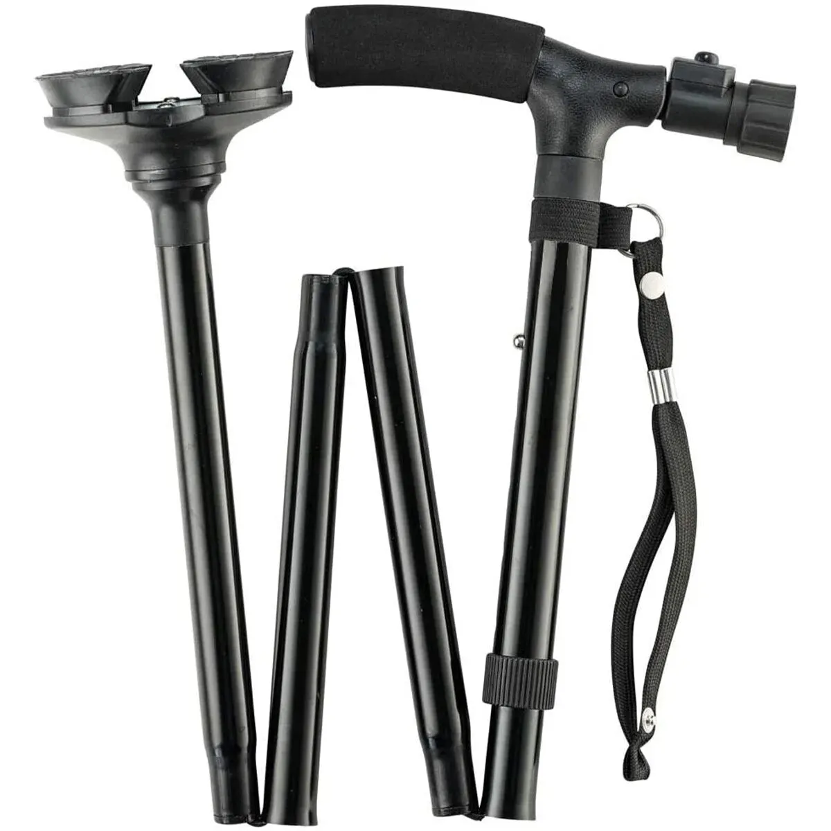 Stable Adjustable LED Light Anti-slip Walking Stick