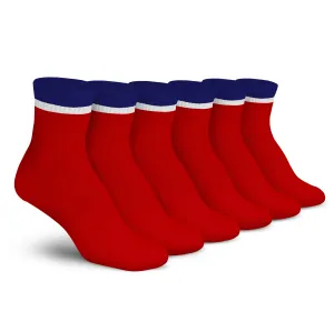 Stripe Ankle 3 Pack - Red / White / Navy