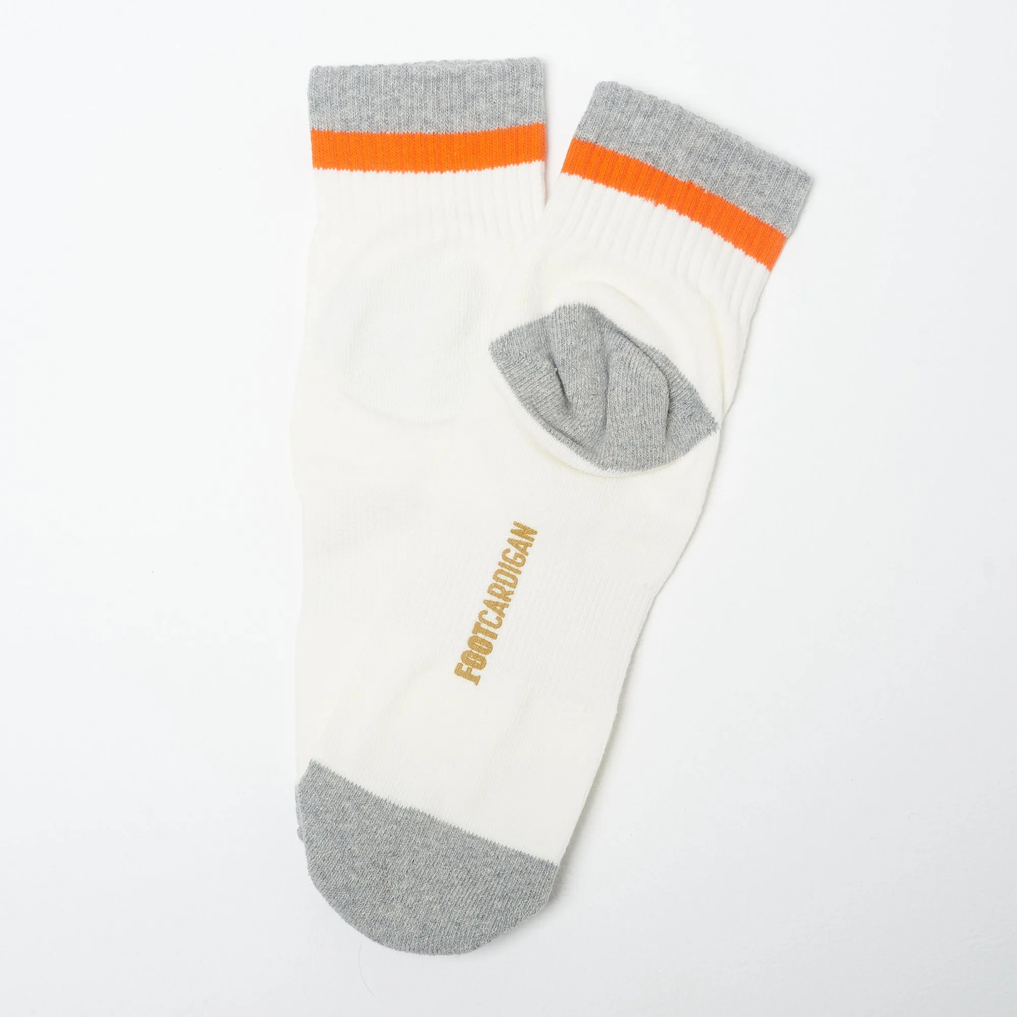 Stripe Ankle 3 Pack - White / Orange / Grey