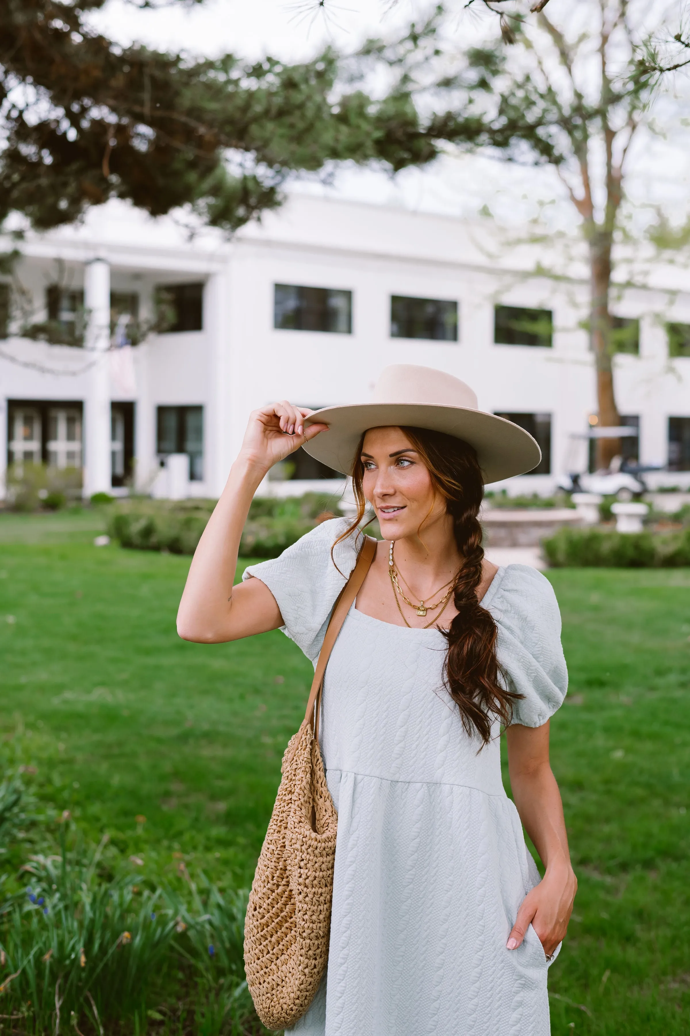 Summer Love Jacquard Knit Dress // Sage