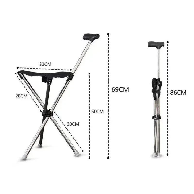 Travel Lift Ultra-Light Foldable Walking Support Stick