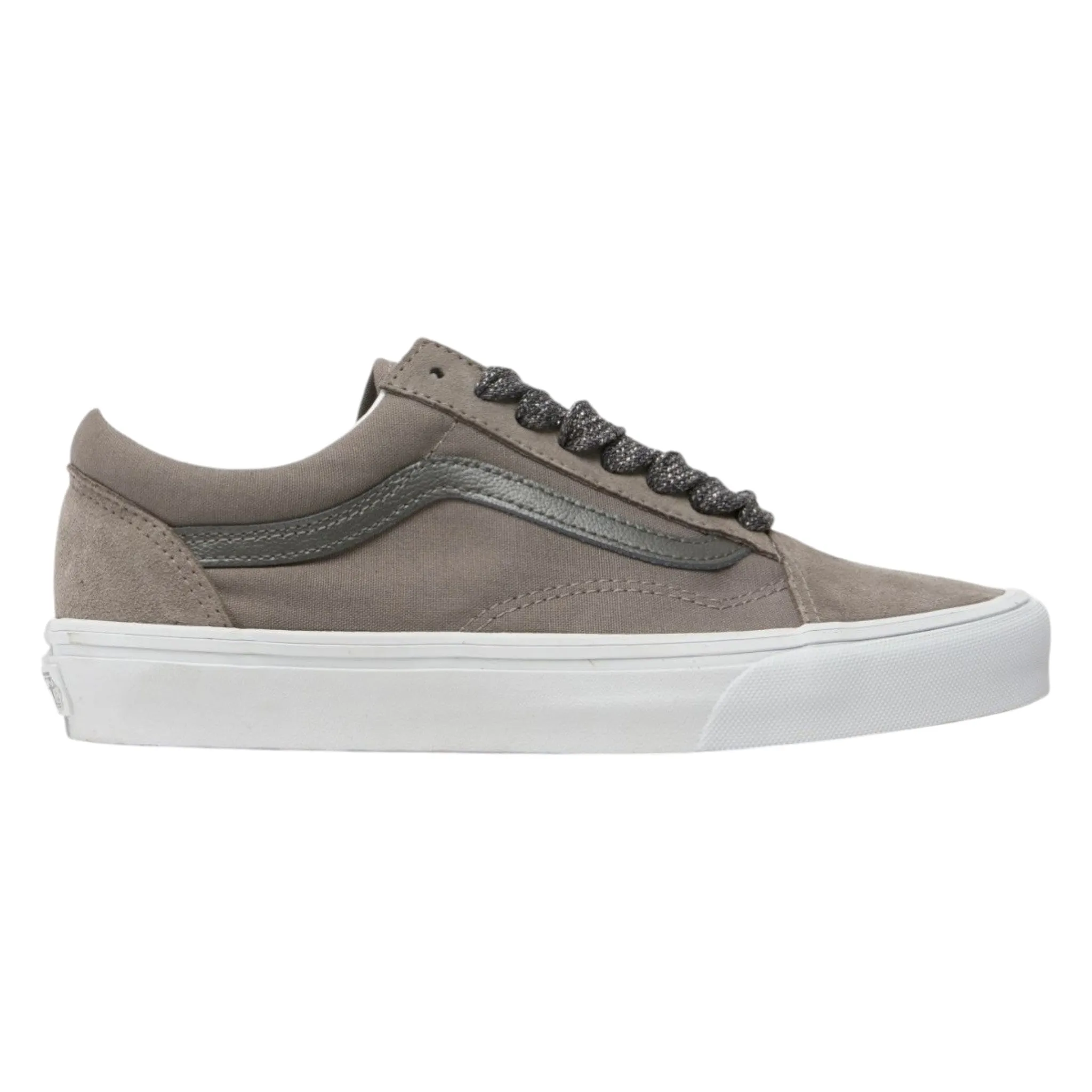 .Vans Old Skool Shoe - GLITTER GUNMETAL/GREY COMES WITH 2 TYPES OF LACES - (VN000CR52V) - GUN - R1L6