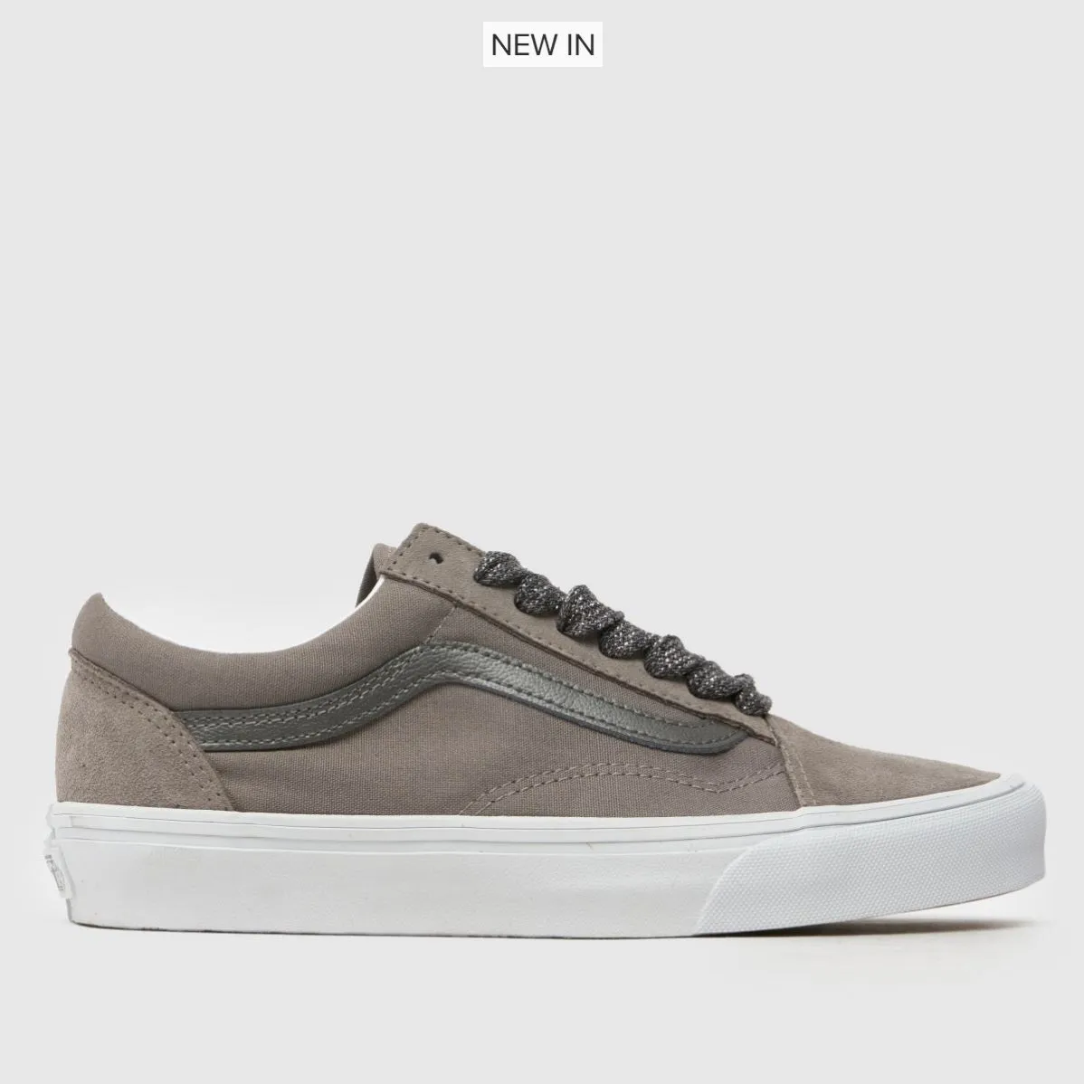 .Vans Old Skool Shoe - GLITTER GUNMETAL/GREY COMES WITH 2 TYPES OF LACES - (VN000CR52V) - GUN - R1L6