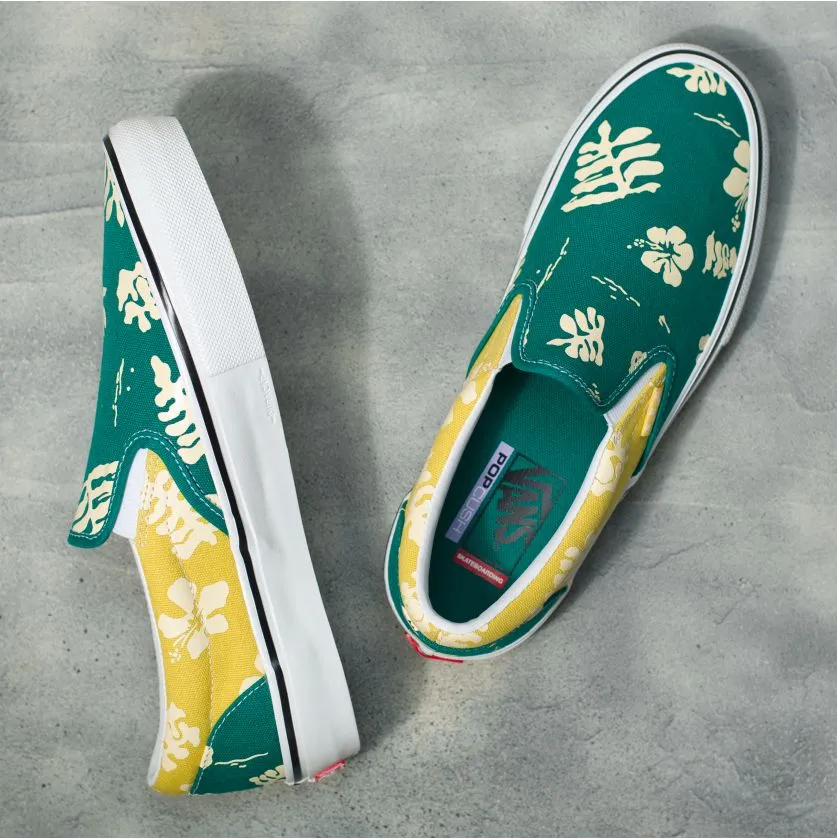 Vans Skate Slip-On Aloha Skateboard Shoe - Marine/Gold