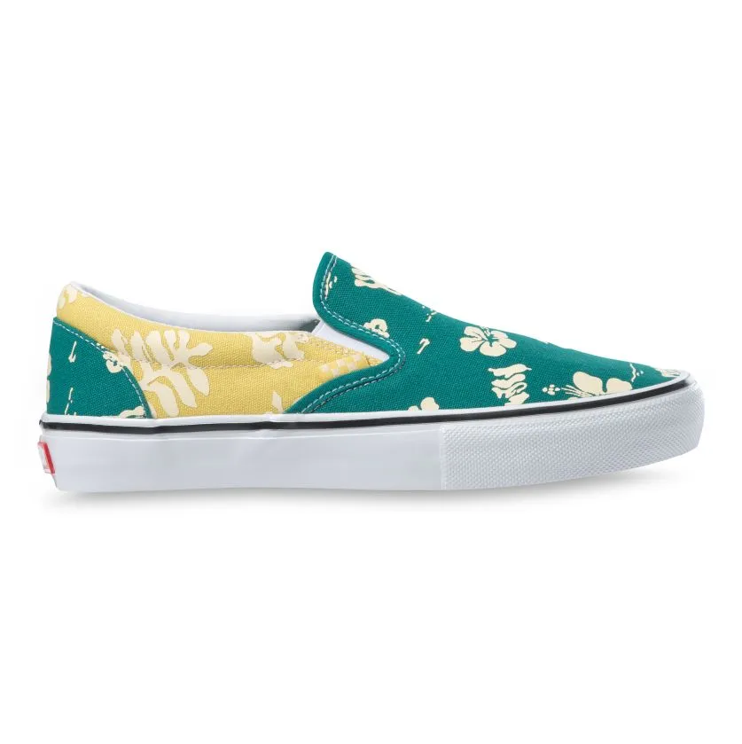 Vans Skate Slip-On Aloha Skateboard Shoe - Marine/Gold