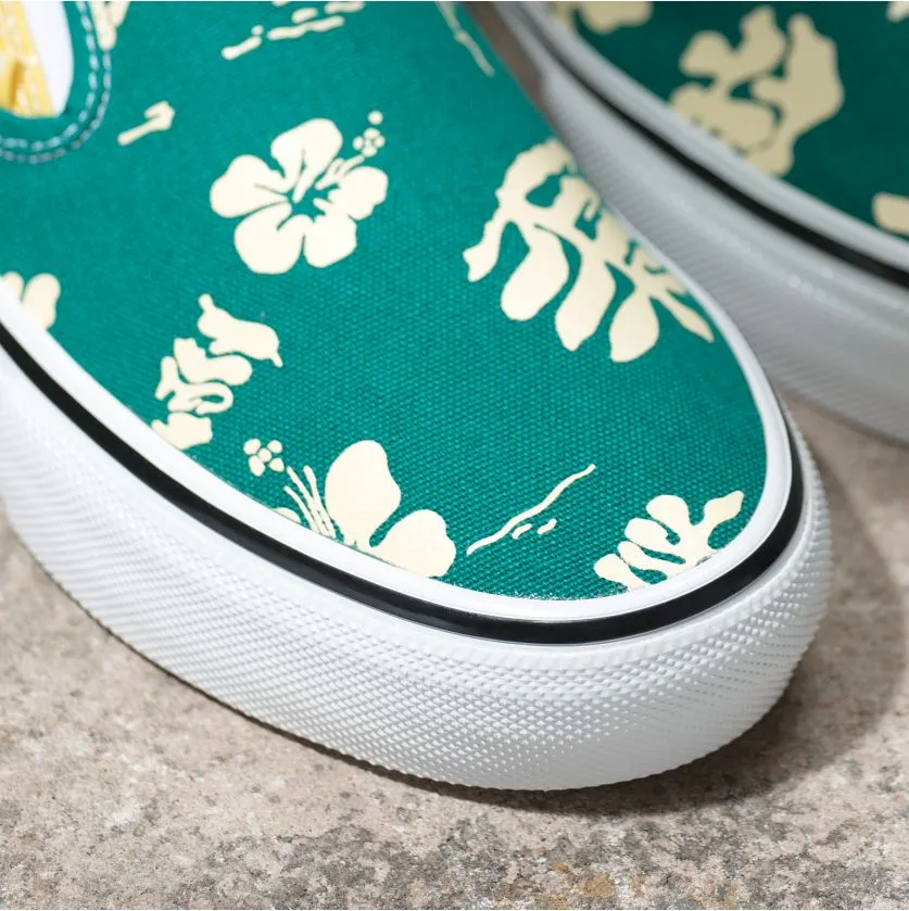 Vans Skate Slip-On Aloha Skateboard Shoe - Marine/Gold