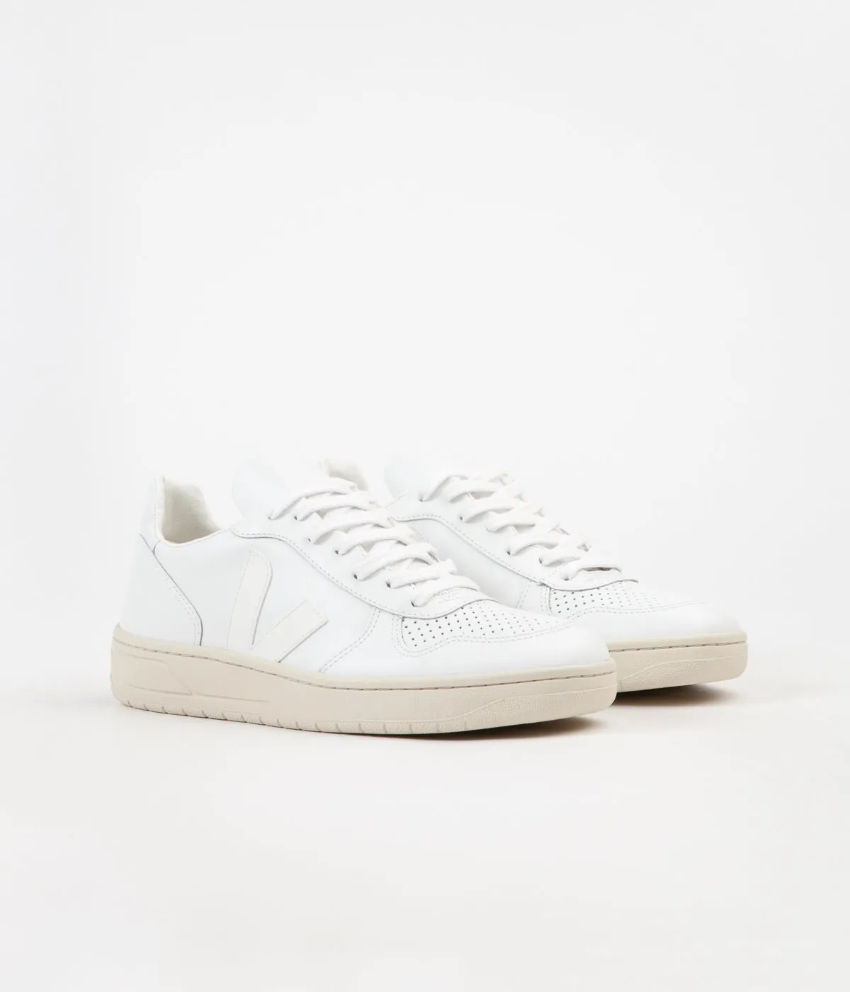 Veja V-10 Leather Shoes - Extra White