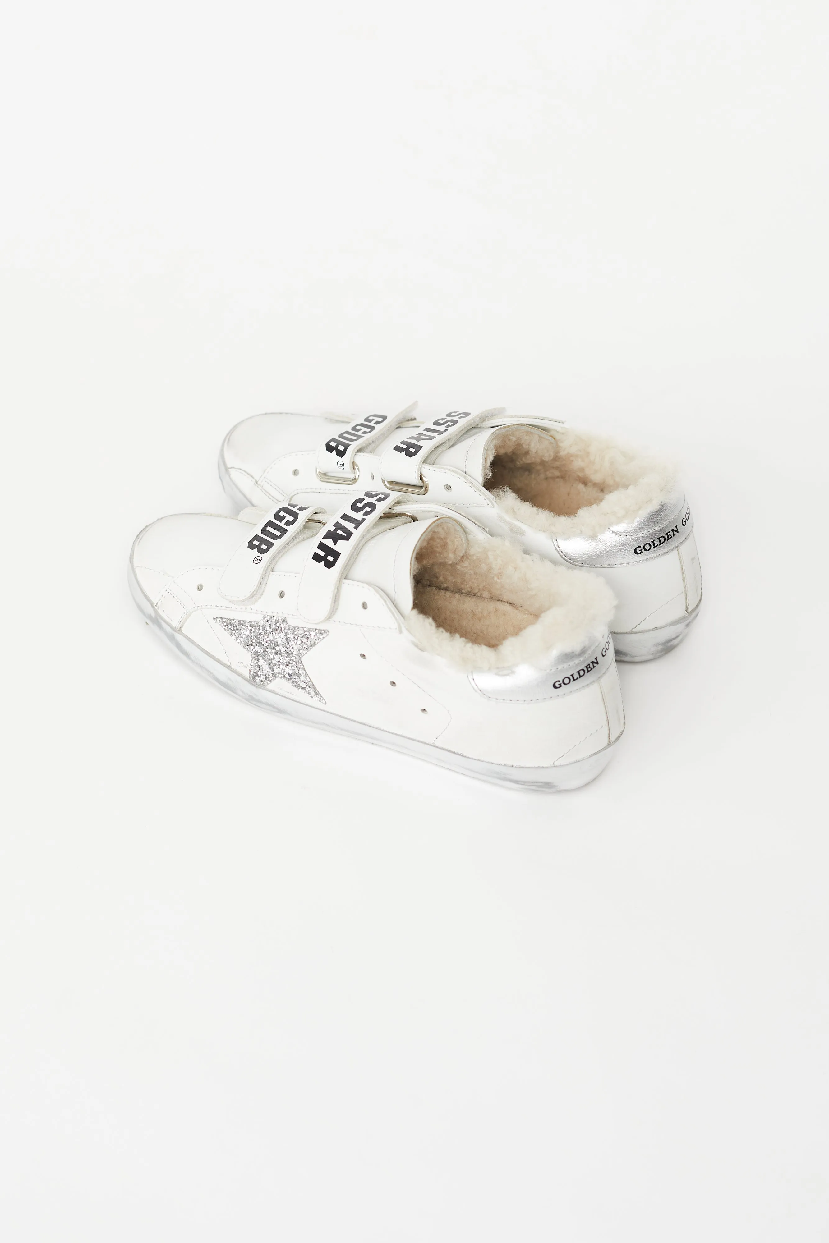 White Old School Superstar Shearling Sneaker