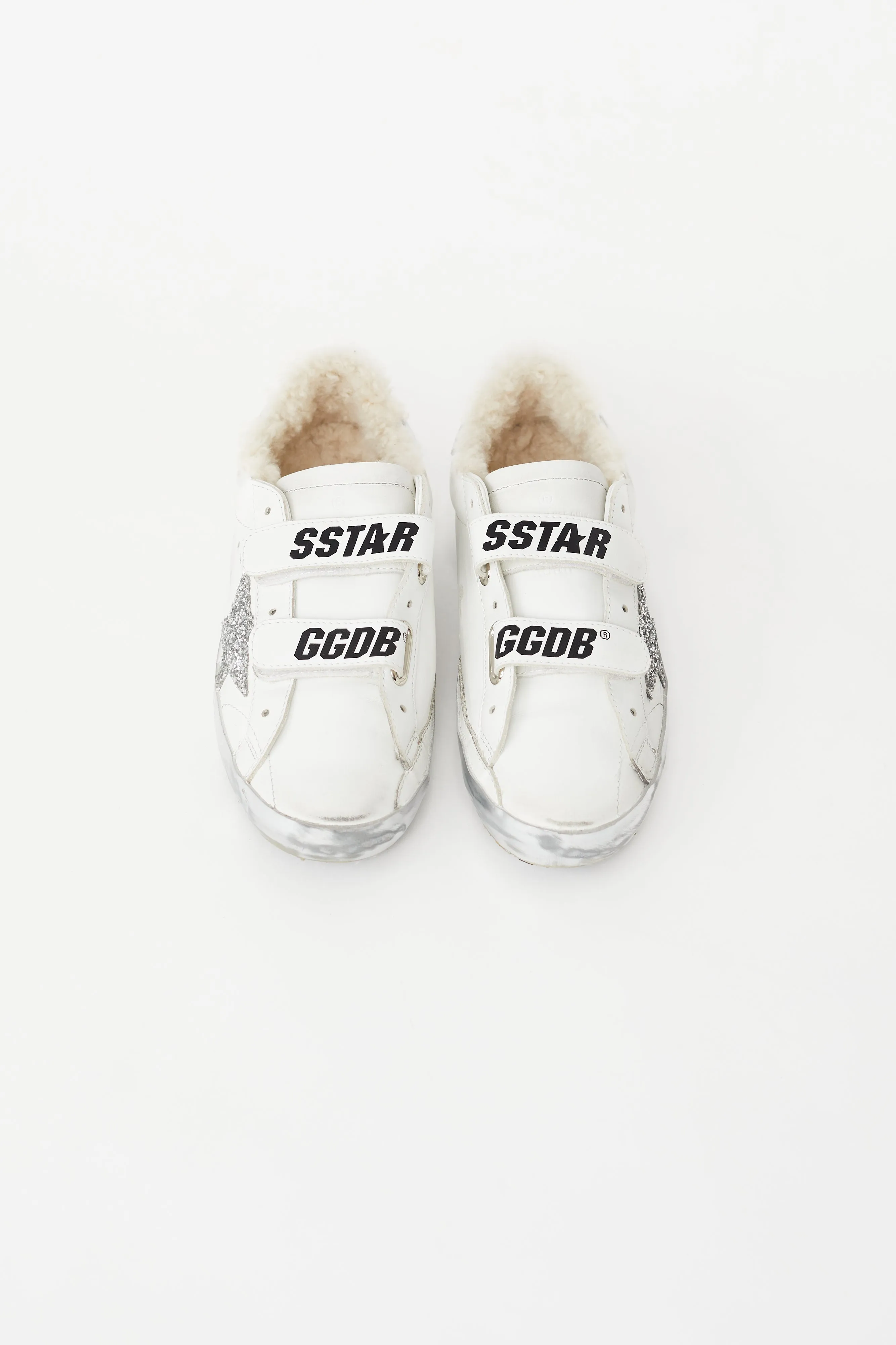 White Old School Superstar Shearling Sneaker