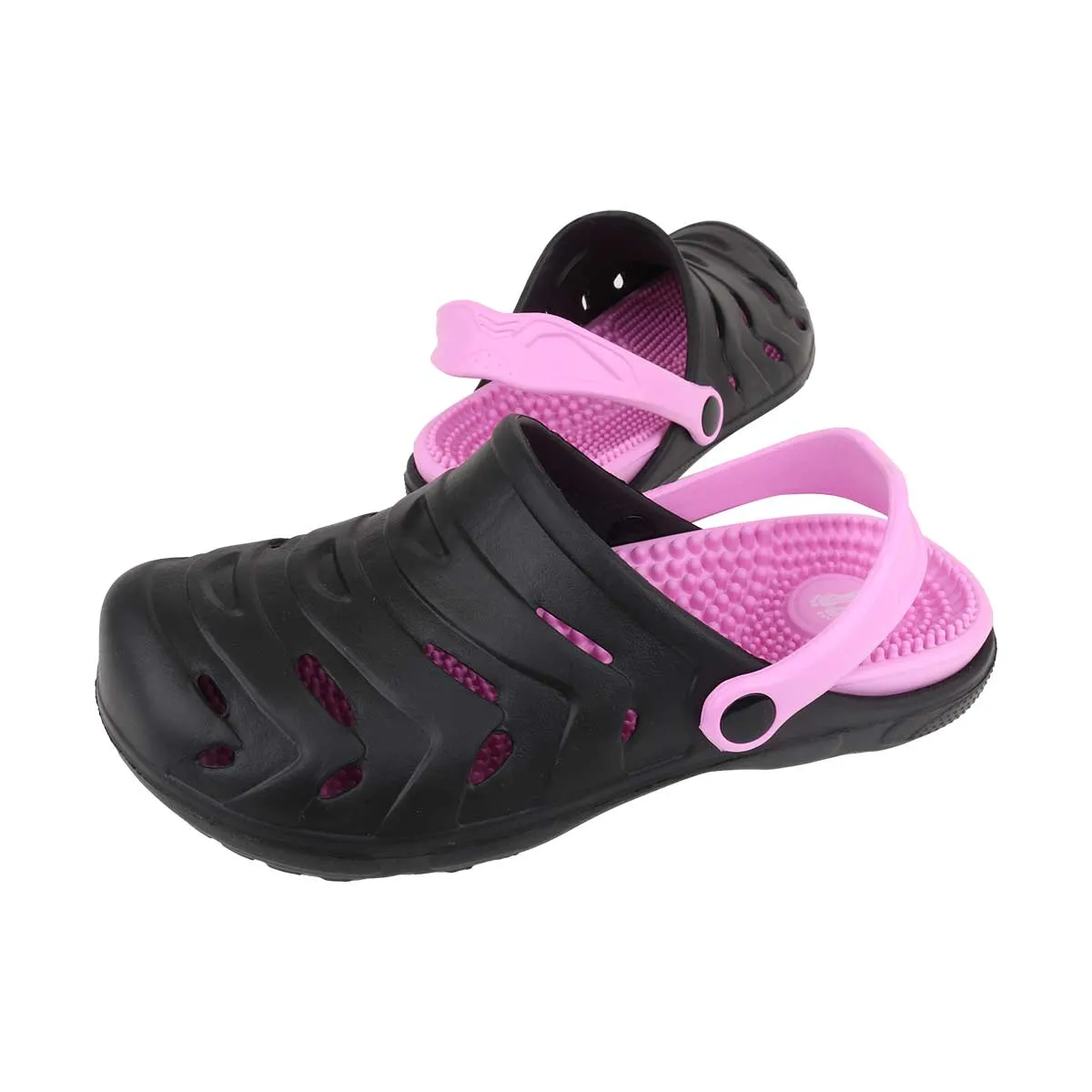 Wholesale Women's Pink Acu Reflex Massage Clogs