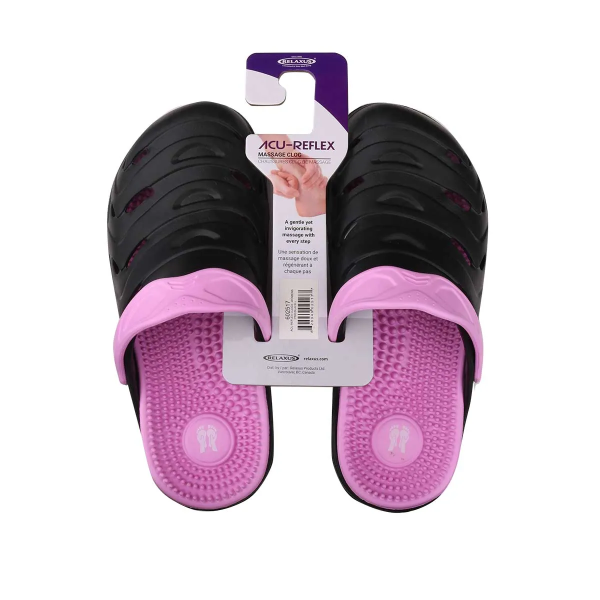 Wholesale Women's Pink Acu Reflex Massage Clogs