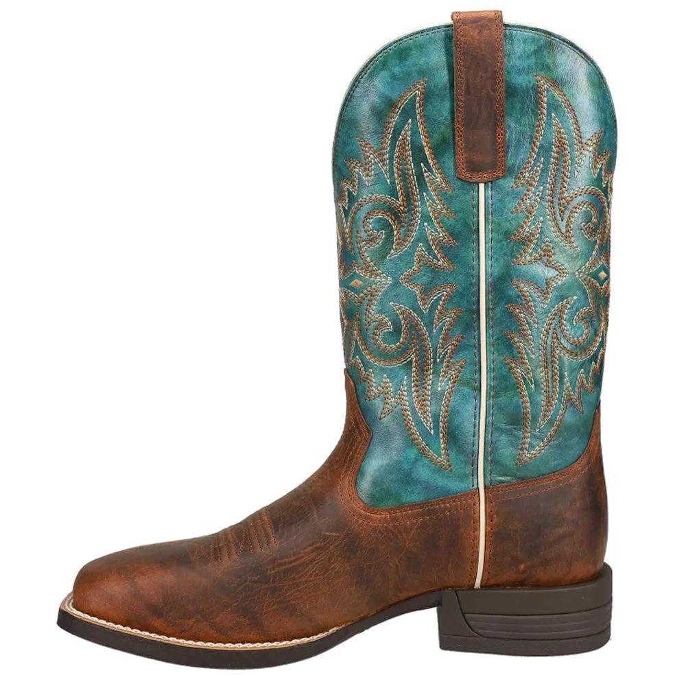 Wild Thang Embroidered Square Toe Cowboy Boots