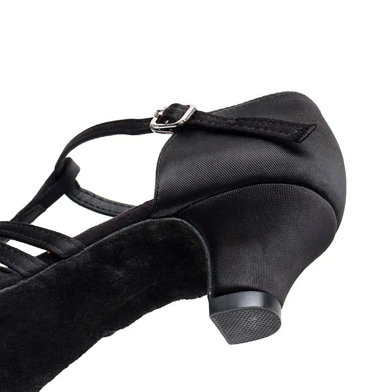 Women's Satin 4.5cm Heel Ballroom Dance Shoes Latin Dance Shoes Dance Heels Salsa Dance Shoes